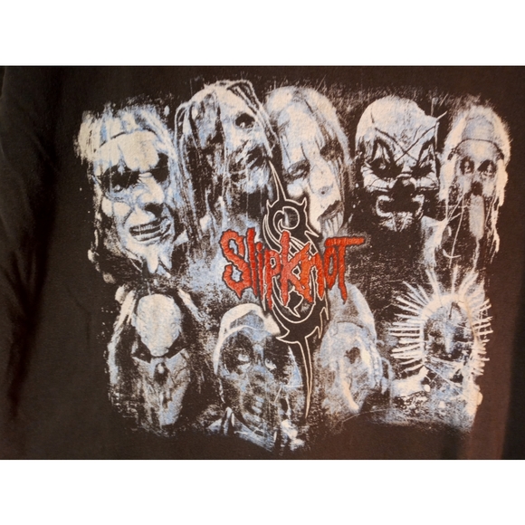 *SOLD* Distressed DESTROYED Slipknot rock metal band tee T-shirt concert tour L - Picture 2 of 7